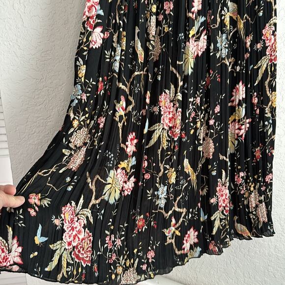 NEW GP & J Baker x H&M Grunge Midi Skirt Birds Floral Cottage Boho Indie Fall - Picture 6 of 9